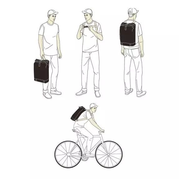 Zaino Brooks England Pickzip Grigio 3 Zaino Brooks England Pickzip Grigio - immagine 3