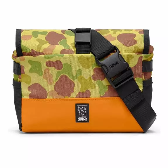 Borsa Da Manubrio Chrome Doubletrack 5L Giallo Verde Marrone 2 Borsa Da Manubrio Chrome Doubletrack 5L Giallo Verde Marrone - immagine 2