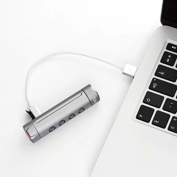 Faretto Anteriore Fabric Lumabeam 300 Lumen Front Light Argento 4 Faretto Anteriore Fabric Lumabeam 300 Lumen Front Light Argento - immagine 4