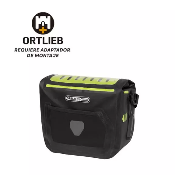 Borsa Manubrio Ortlieb E-Glow 7L Nero Giallo 1 Borsa Manubrio Ortlieb E-Glow 7L Nero Giallo