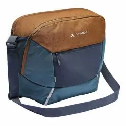 Borsa A Tracolla Vaude Cycle Messenger L Marrone Chiaro Blu Navy