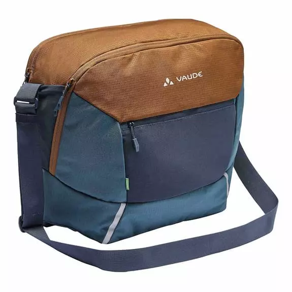 Borsa A Tracolla Vaude Cycle Messenger L Marrone Chiaro Blu Navy 1 Borsa A Tracolla Vaude Cycle Messenger L Marrone Chiaro Blu Navy